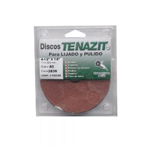 2836  Fibrodisco de óxido de aluminio grano 80  - 4-1/2X7/8"