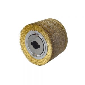2840  Cepillo tipo rodillo de Alambre ondulado Latonado  4X2-3/4X3/4"