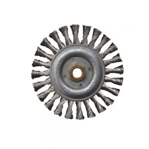 2866  Cepillo circular de Alambre inoxidable trenzado Chip-cut  6X0.020X5/8-11"