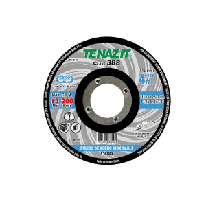 388 Disco con centro deprimido para pulido de acero inoxidable 4-1/2"