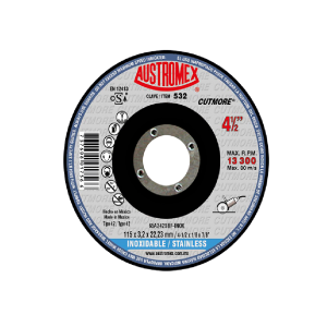 532 Disco con centro deprimido para corte de acero inoxidable 4-1/2"
