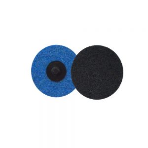 649 Disco de fibra de cambio rápido azul Grano fino 3"