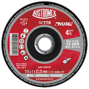 778 DISCO DE CORTE PLANO SUPER DELGADO PARA METAL 115X1X22.23"