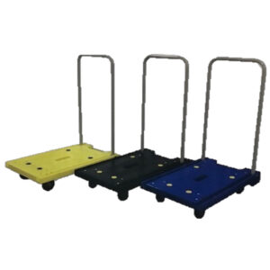 2827 Carro plegable de plástico color negro de 385 x 600 mm para transporte de material con capacidad máxima de 100 kgs.
