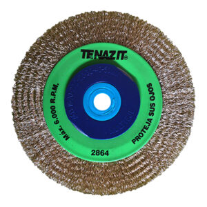2864 Cepillo circular de Alambre ondulado Latonado Chip-cut