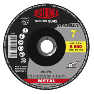 3842 Disco de corte para acero de 178 x 1.6 x 22.23, MAGMA