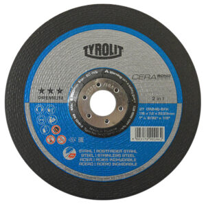 4222 Disco de debaste Tyrolit Cerabond X de 178 x 7.0 x 22.23mm, 2 en 1
