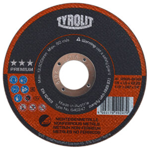 4251 Disco de corte Tyrolit superdelgado de 115 x 1.0 x 22.23 mm