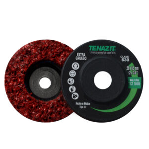 630 Disco tipo 27 de 2" de fibra roja para super limpieza.