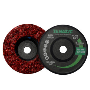 631 Disco tipo 27 de 2 3/4" de fibra roja para super limpieza.